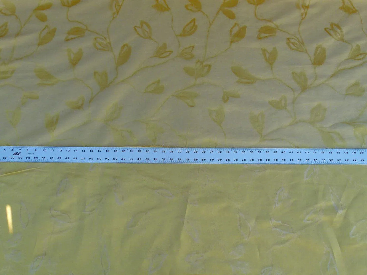 By Yard Scalamandre Gw Maharajah Citron Yellow Lemon Silk Linen Damask Reversible MSRP USD 348/Y