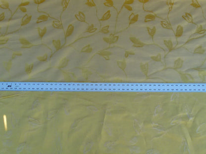 By Yard Scalamandre Gw Maharajah Citron Yellow Lemon Silk Linen Damask Reversible MSRP USD 348/Y