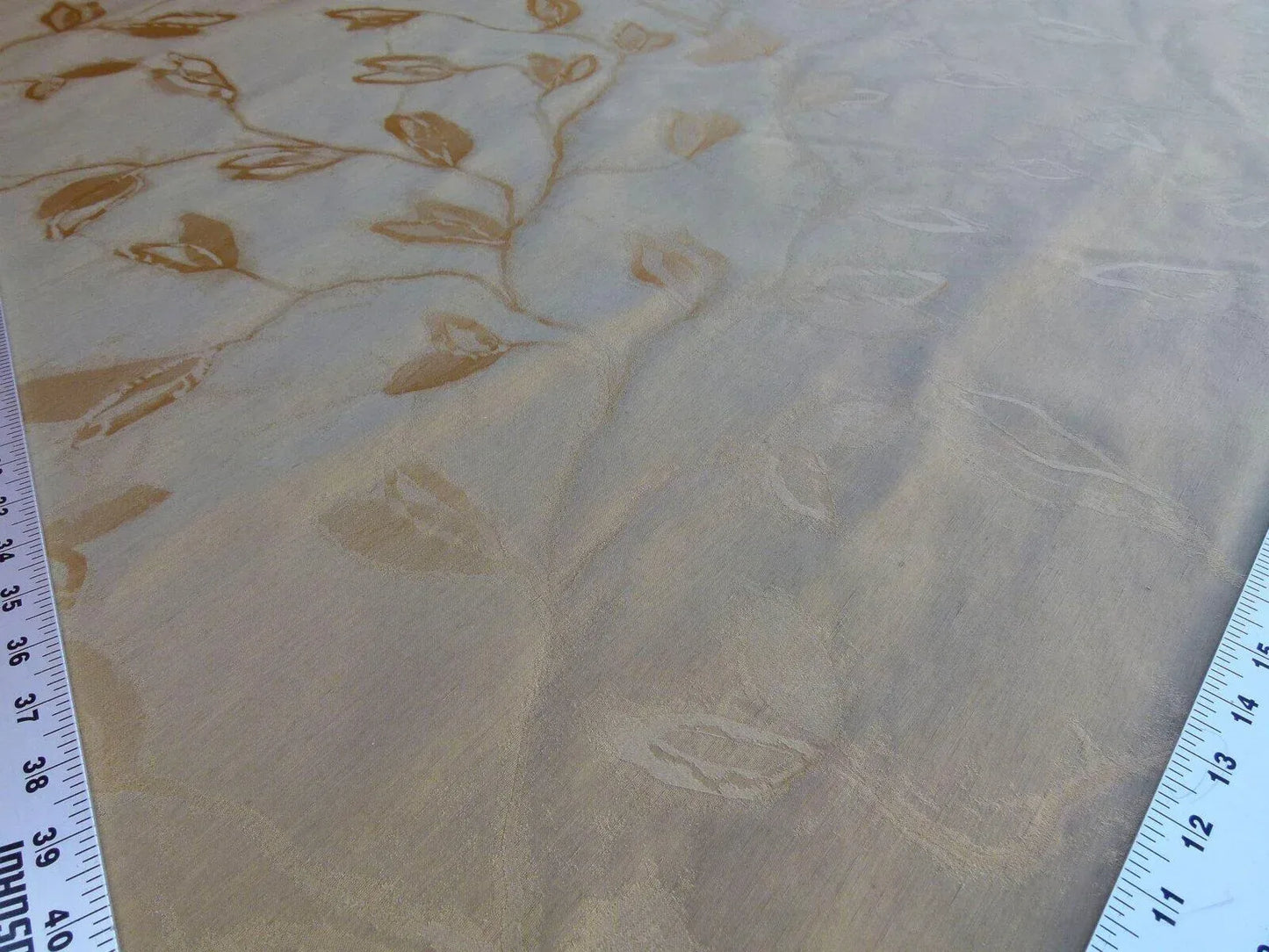 By Yard Scalamandre Gw Maharajah Musket Brown Pink Peach Silk Linen Damask Reversible MSRP USD 348/Y