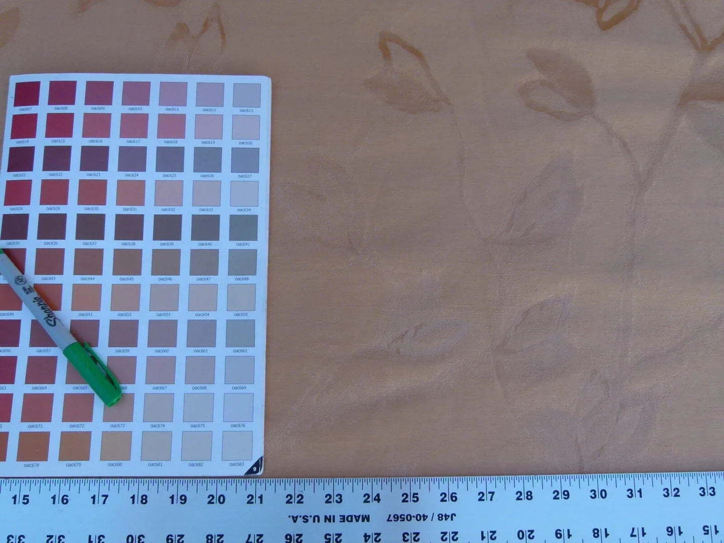 By Yard Scalamandre Gw Maharajah Apricot Pink Peach Silk Linen Damask Reversible MSRP USD 348/Y