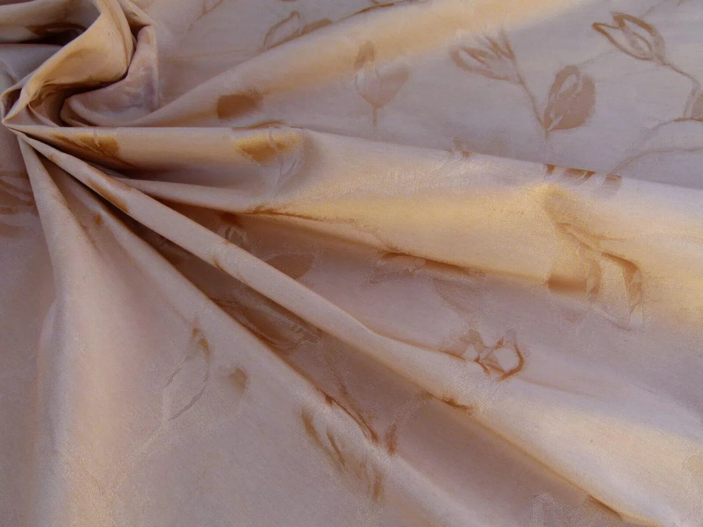 By Yard Scalamandre Gw Maharajah Apricot Pink Peach Silk Linen Damask Reversible MSRP USD 348/Y