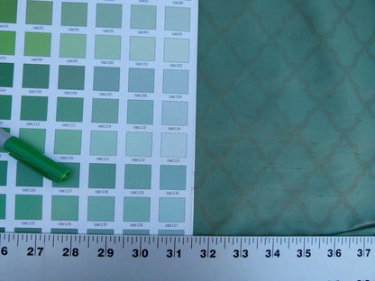 Scalamandre Bangalore Milan Green Blue 100% Silk Fish Scale Ocean Wave MSRP USD 148/Y