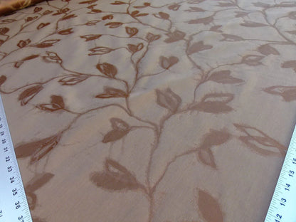 By Yard Scalamandre Gw Maharajah Chestnut Brown Silk Linen Damask Reversible MSRP USD 348/Y