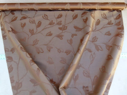 By Yard Scalamandre Gw Maharajah Chestnut Brown Silk Linen Damask Reversible MSRP USD 348/Y