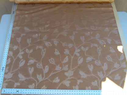 By Yard Scalamandre Gw Maharajah Clove Pink Brown Silk Linen Damask Reversible MSRP USD 348/Y