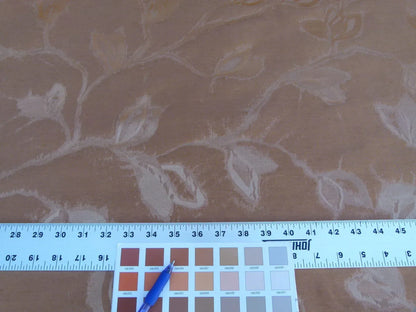 By Yard Scalamandre Gw Maharajah Clove Pink Brown Silk Linen Damask Reversible MSRP USD 348/Y