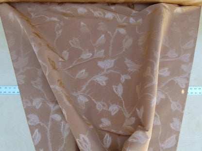 By Yard Scalamandre Gw Maharajah Clove Pink Brown Silk Linen Damask Reversible MSRP USD 348/Y