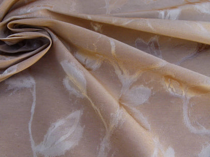 By Yard Scalamandre Gw Maharajah Clove Pink Brown Silk Linen Damask Reversible MSRP USD 348/Y