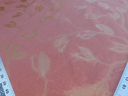 By Yard Scalamandre Gw Maharajah Papaya Pink Orange Silk Linen Damask Reversible MSRP USD 348/Y