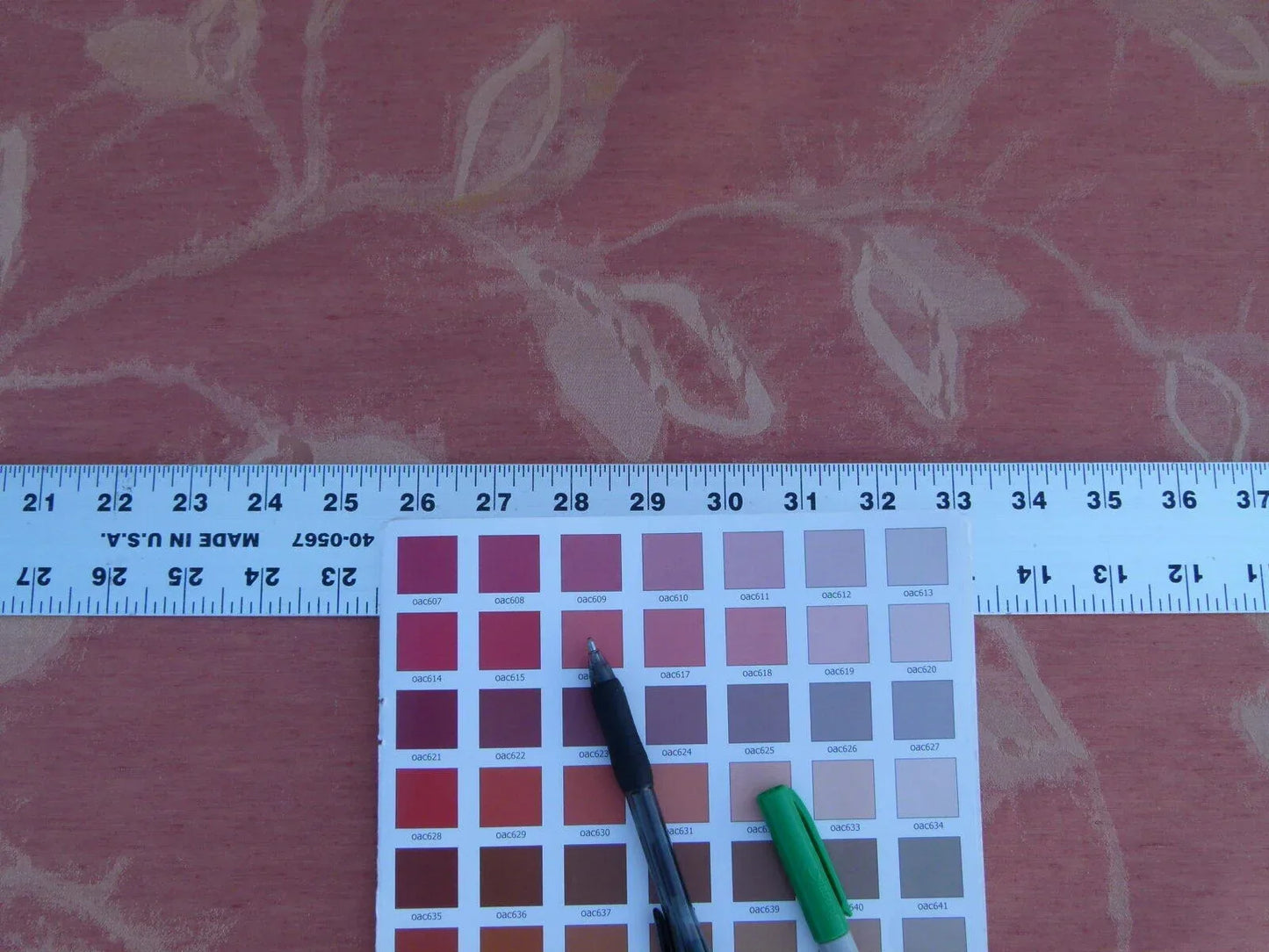 By Yard Scalamandre Gw Maharajah Papaya Pink Orange Silk Linen Damask Reversible MSRP USD 348/Y