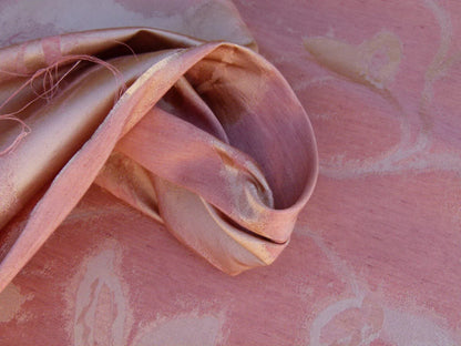 By Yard Scalamandre Gw Maharajah Papaya Pink Orange Silk Linen Damask Reversible MSRP USD 348/Y