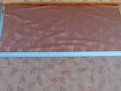 By Yard Scalamandre Gw Maharajah Papaya Pink Orange Silk Linen Damask Reversible MSRP USD 348/Y