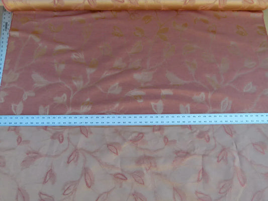 By Yard Scalamandre Gw Maharajah Papaya Pink Orange Silk Linen Damask Reversible MSRP USD 348/Y