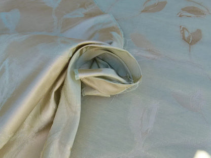 By Yard Scalamandre Gw Maharajah Arctic Blue Icy Silk Linen Damask Reversible MSRP USD 348/Y