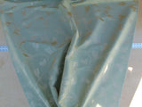 By Yard Scalamandre Gw Maharajah Arctic Blue Icy Silk Linen Damask Reversible MSRP USD 348/Y