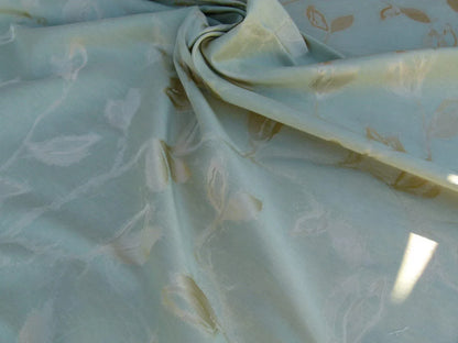 By Yard Scalamandre Gw Maharajah Arctic Blue Icy Silk Linen Damask Reversible MSRP USD 348/Y