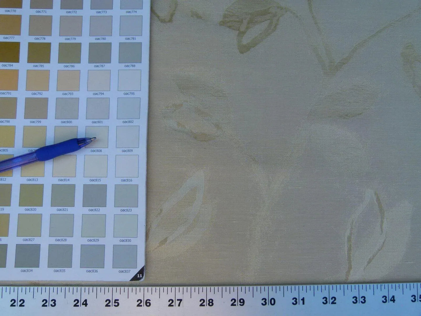 By Yard Scalamandre Gw Maharajah Eggshell Cream Ivory Silk Linen Damask Reversible MSRP USD 348/Y