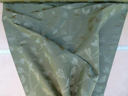 By Yard Scalamandre Gw Maharajah Avocado Green Gold Silk Linen Damask Reversible MSRP USD 348/Y