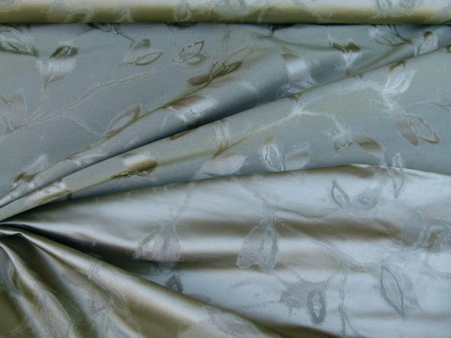 By Yard Scalamandre Gw Maharajah Avocado Green Gold Silk Linen Damask Reversible MSRP USD 348/Y