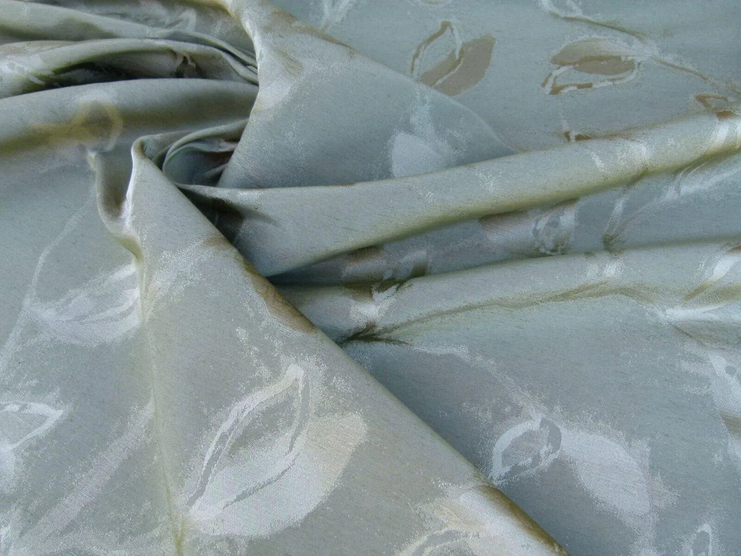 By Yard Scalamandre Gw Maharajah Avocado Green Gold Silk Linen Damask Reversible MSRP USD 348/Y