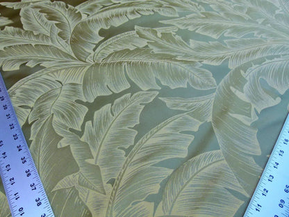 Scalamandre Havana Tropical Banana Leaves Folidage Oliva Green Gold MSRP USD 412/Y