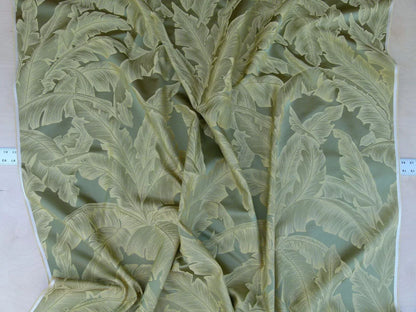 Scalamandre Havana Tropical Banana Leaves Folidage Oliva Green Gold MSRP USD 412/Y