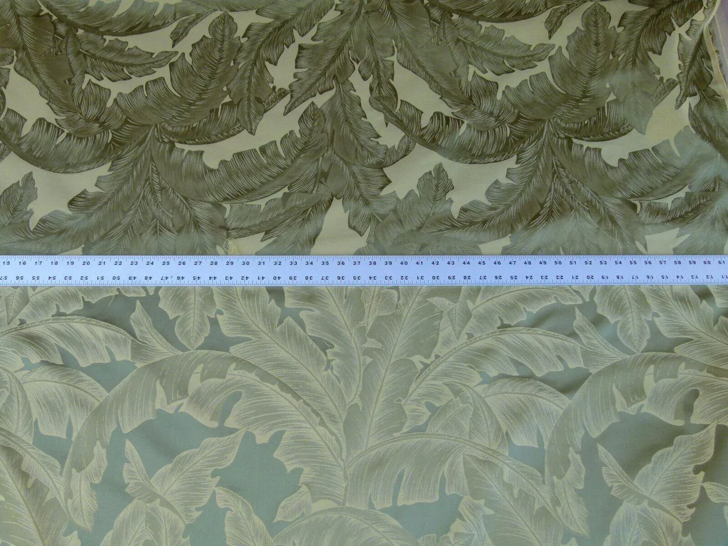 Scalamandre Havana Tropical Banana Leaves Folidage Oliva Green Gold MSRP USD 412/Y