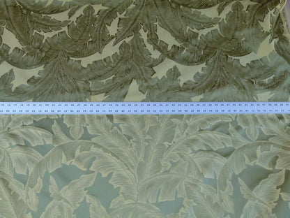 Scalamandre Havana Tropical Banana Leaves Folidage Oliva Green Gold MSRP USD 412/Y