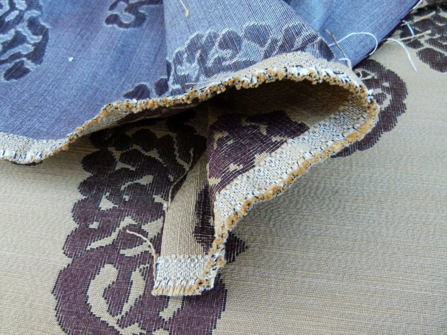 Scalamandre Katmandu Marrone Brown Chocolate Hazelnut Gold Silk Lampas Paisley MSRP USD 364