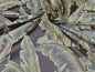 Scalamandre Havana Tropical Banana Leaves Folidage Cacao Brown Chocolate Gold MSRP USD 412/Y