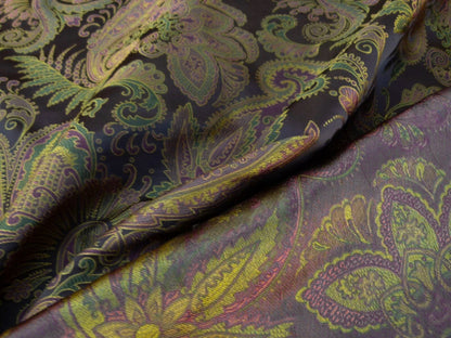 Scalamandre Fonthill Douglas Burgundy Brown Chocolate Red Green 100% Silk Paisley MSRP USD 336/Y