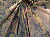 Scalamandre Fonthill Douglas Burgundy Brown Chocolate Red Green 100% Silk Paisley MSRP USD 336/Y