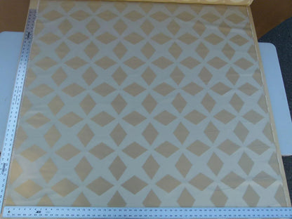 Scalamandre Polygon "gold" Watkins Brilliant Cream Silk Cotton Old World Weavers MSRP USD 260/Y