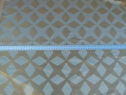 Scalamandre Polygon "gold" Watkins Brilliant Cream Silk Cotton Old World Weavers MSRP USD 260/Y