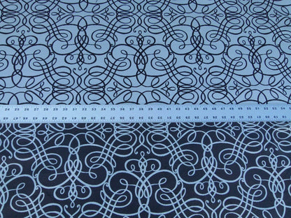 By Yd Scalamandre Flourish Scroll Ebony Black And White Silk Jarquard MSRP USD 292/Y