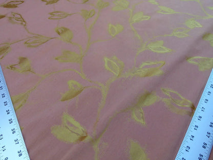 By Yard Scalamandre Gw Maharajah Copper Red Gold Yellow Silk Linen Damask Reversible MSRP USD 348/Y