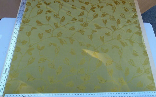 By Yard Scalamandre Gw Maharajah Antique Gold Yellow Silk Linen Damask Reversible MSRP USD 348/Y