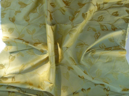 By Yard Scalamandre Gw Maharajah Antique Gold Yellow Silk Linen Damask Reversible MSRP USD 348/Y