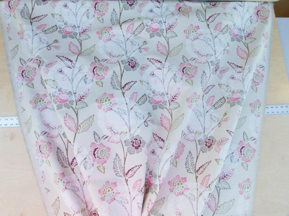 Scalamandre Chester Square Fh Rose Pink Multi Printed Cotton Old World Weavers MSRP USD 190/Y