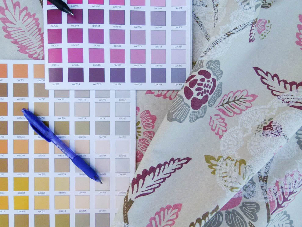 Scalamandre Chester Square Fh Rose Pink Multi Printed Cotton Old World Weavers MSRP USD 190/Y