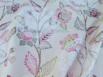 Scalamandre Chester Square Fh Rose Pink Multi Printed Cotton Old World Weavers MSRP USD 190/Y