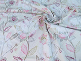 Scalamandre Chester Square Fh Rose Pink Multi Printed Cotton Old World Weavers MSRP USD 190/Y