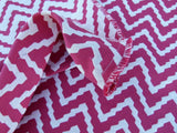 Scalamandre Chantico Chevron Lattice Flamingo Pink White Linen Cotton Woven Old World Weavers Chevron MSRP USD 198/Y
