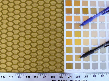 Bty Scalamandre Poseidon Gilt Gold Yellow Neutral Fish Scale Ocean Wave MSRP USD184/Y