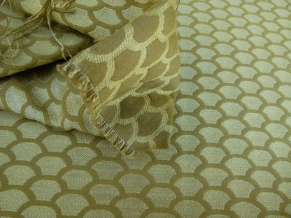 Bty Scalamandre Poseidon Gilt Gold Yellow Neutral Fish Scale Ocean Wave MSRP USD184/Y