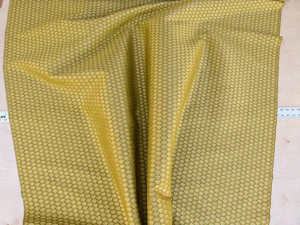 Bty Scalamandre Poseidon Gilt Gold Yellow Neutral Fish Scale Ocean Wave MSRP USD184/Y