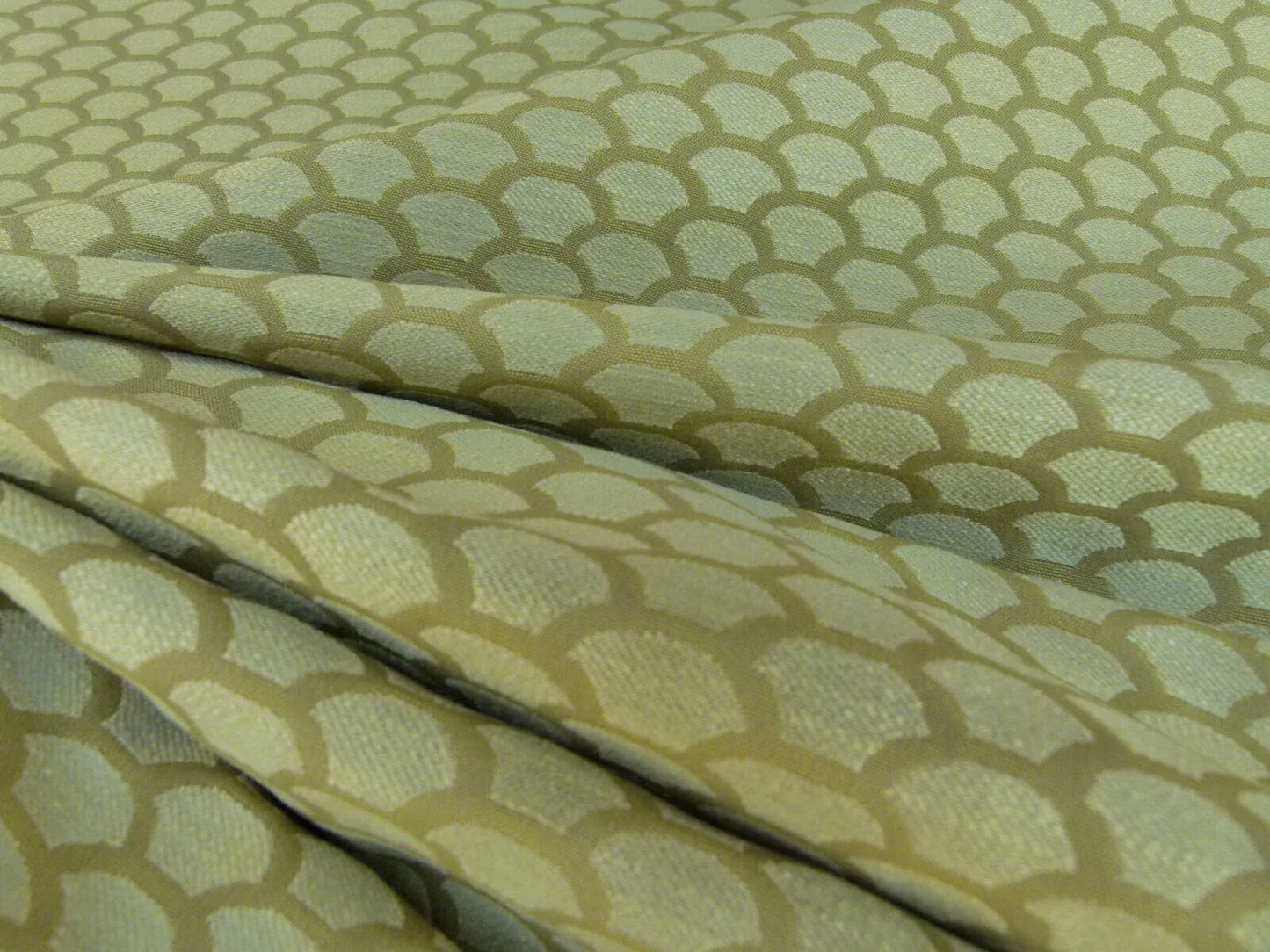 Bty Scalamandre Poseidon Gilt Gold Yellow Neutral Fish Scale Ocean Wave MSRP USD184/Y