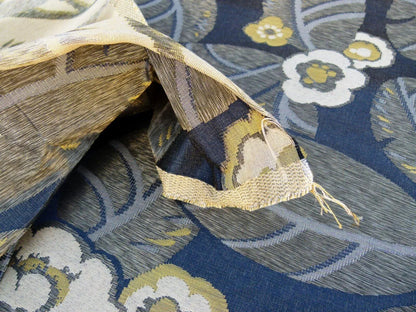 By Yd Scalamandre S.S. Seacloud Grey Watkins Black Gold Heavy Flower MSRP USD 440Y