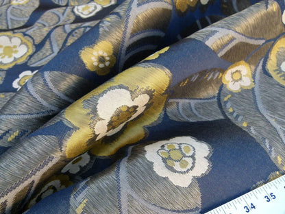 By Yd Scalamandre S.S. Seacloud Grey Watkins Black Gold Heavy Flower MSRP USD 440Y