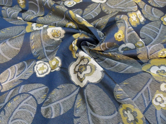 By Yd Scalamandre S.S. Seacloud Grey Watkins Black Gold Heavy Flower MSRP USD 440Y